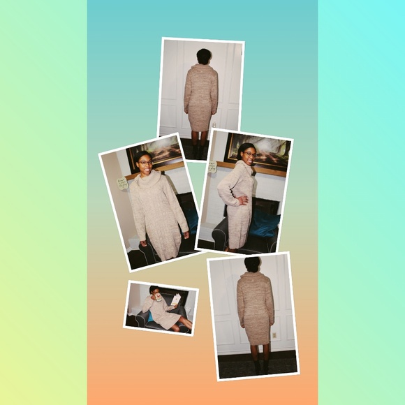 XL COWL NECK SWEATER DRESS - Picture 3 of 6